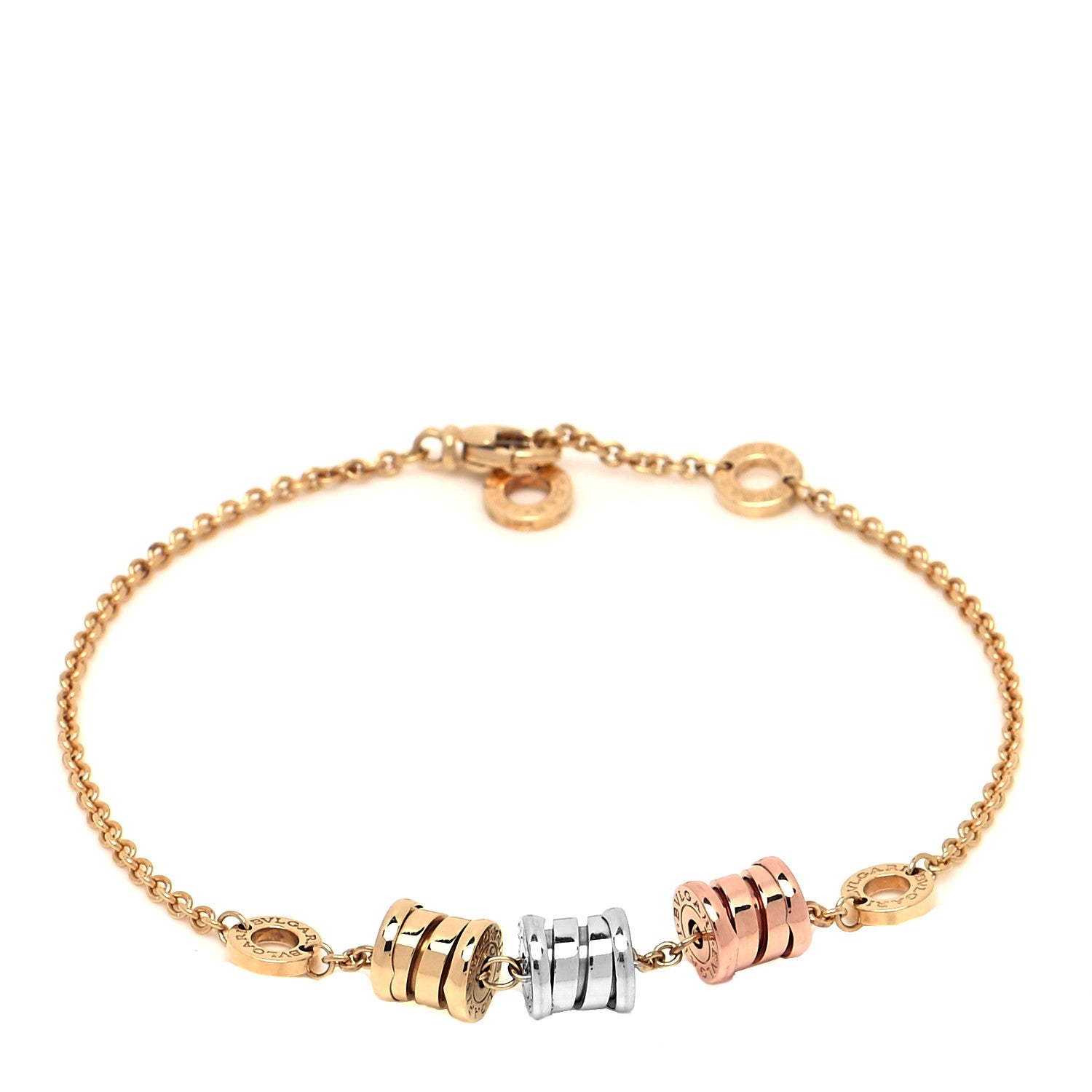 Bulgari 18K Yellow Rose White Gold B.Zero1 Bracelet 2 of 4