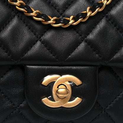 Chanel Lambskin Quilted Mini Rectangular Pearl Crush Flap Black 8 of 15