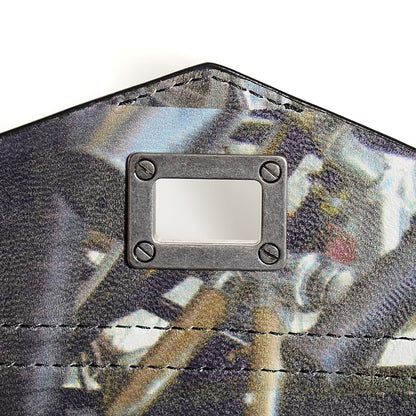 Proenza Schouler Triangle Print Calfskin PS1 Pochette Clutch Black Royal Blue 7 of 8
