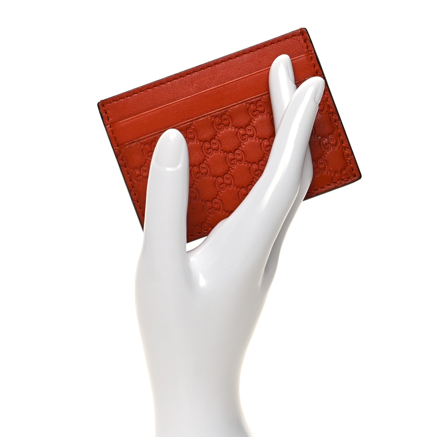 Gucci Microguccissima Card Holder Sun Orange 2 of 8