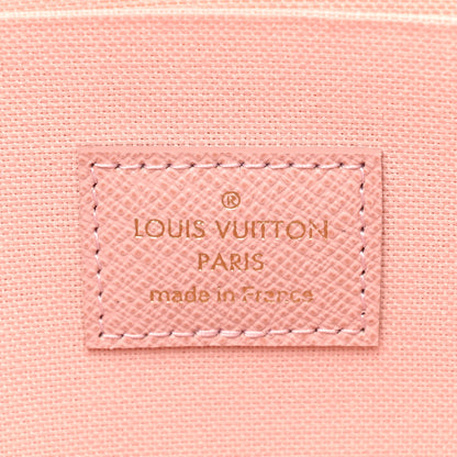 Louis Vuitton Damier Azur Pochette Felicie Chain Wallet Rose Ballerine 7 of 11