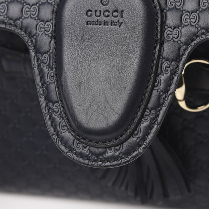 Gucci Soft Microguccissima Medium Emily Chain Shoulder Bag Blue 12 of 14