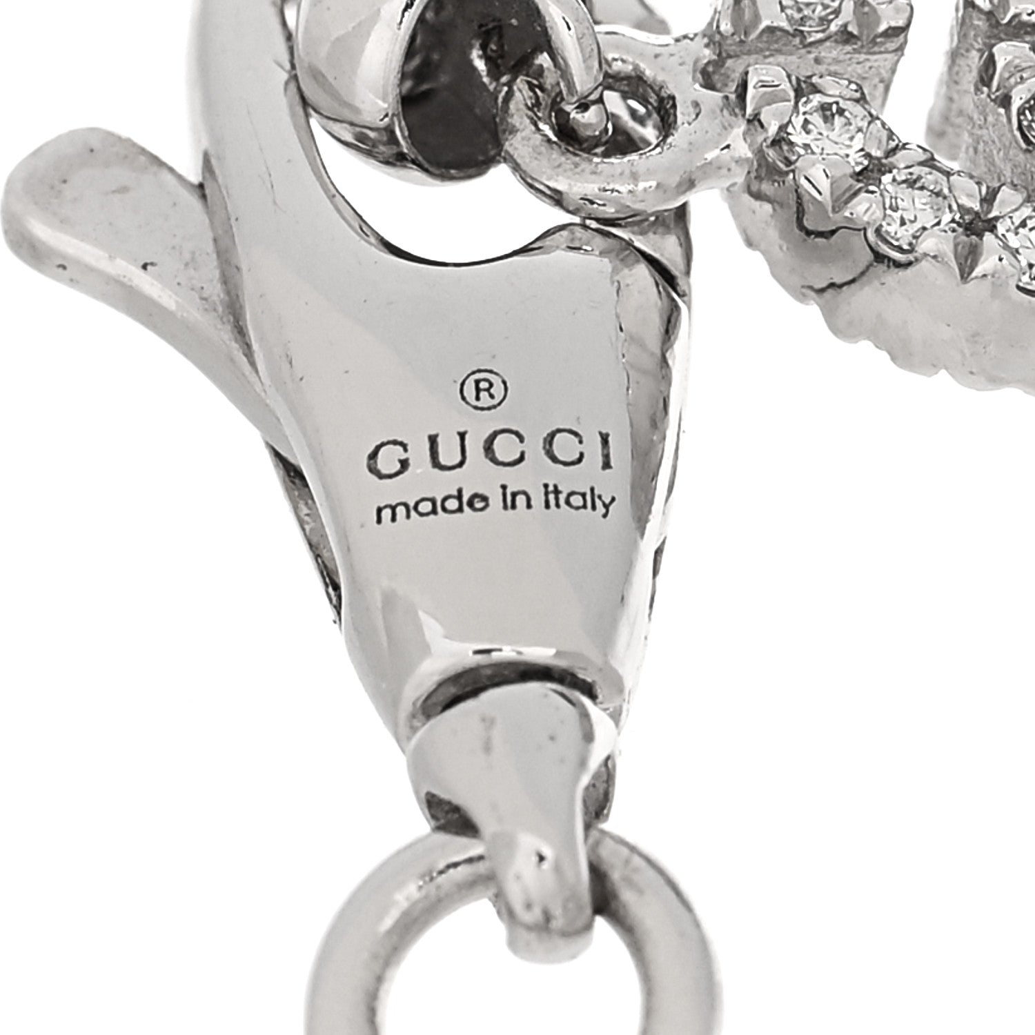 Gucci 18K White Gold Diamond Flora Station Bracelet 3 of 4