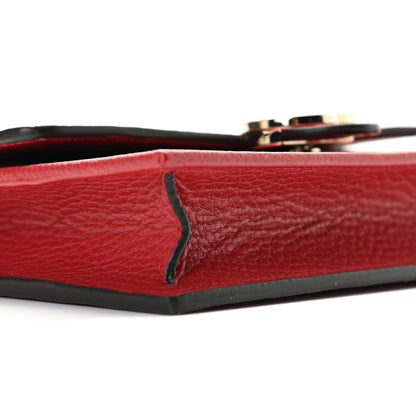 Gucci Dollar Calfskin Interlocking G Chain Wallet Red 5 of 9