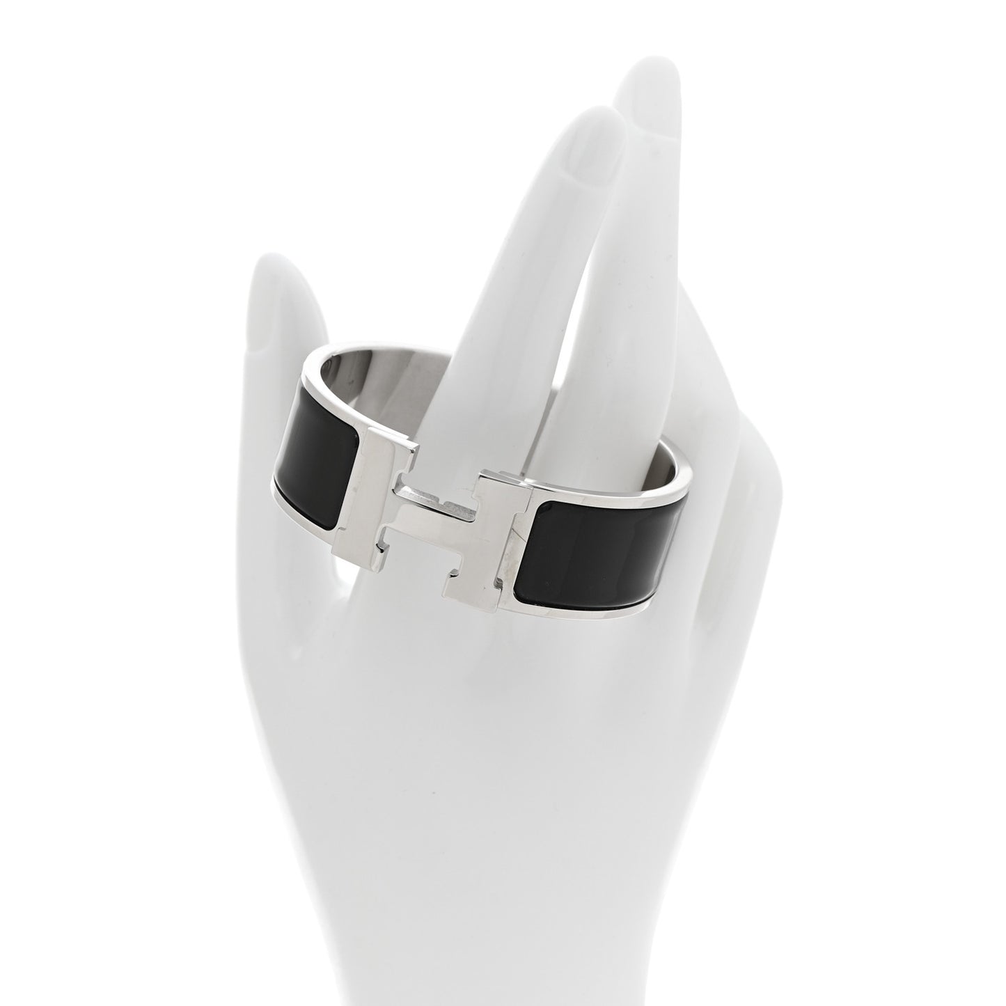 Enamel Wide Clic Clac H Bracelet PM Black