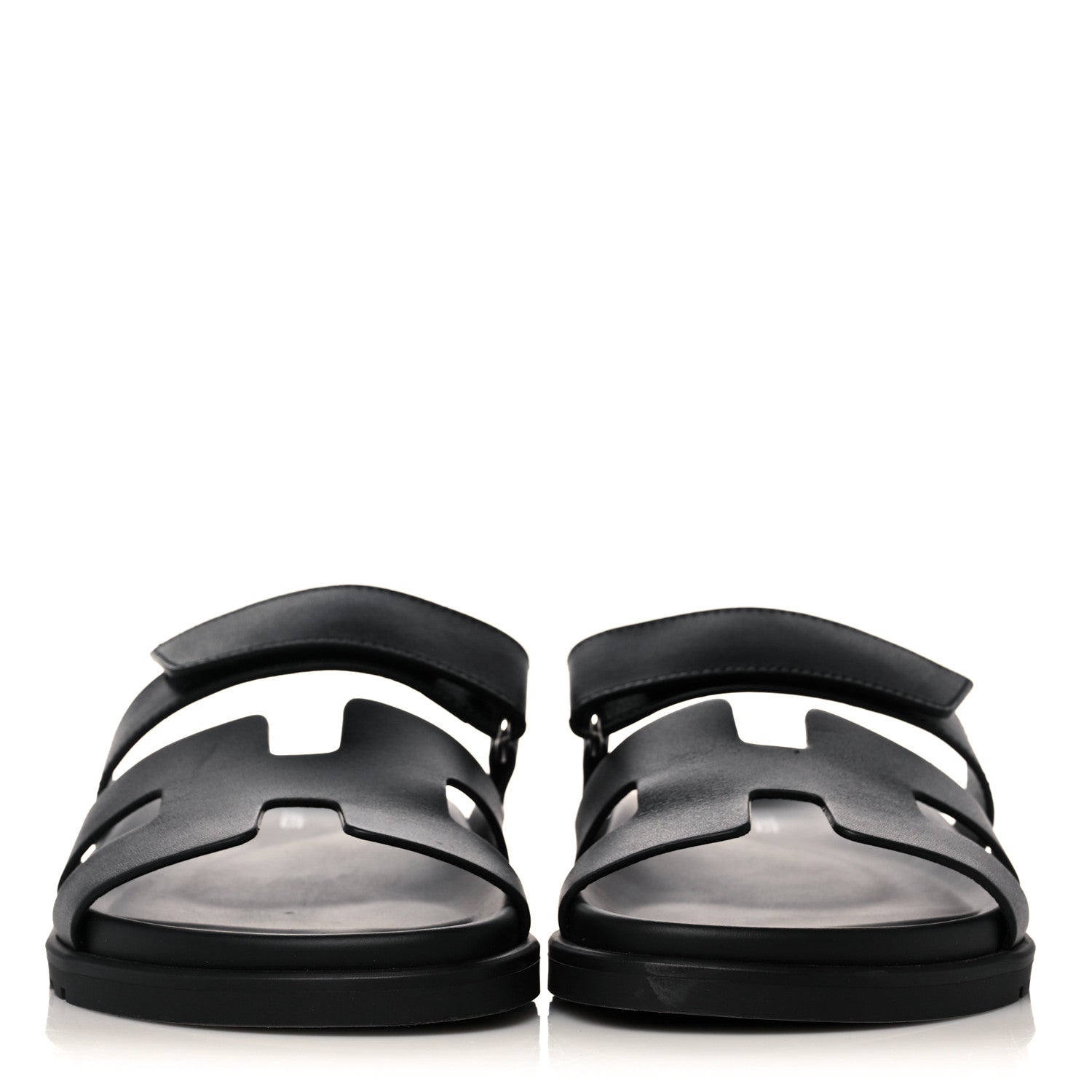 Hermes Calfskin Womens Chypre Sandals 38 Black 2 of 11