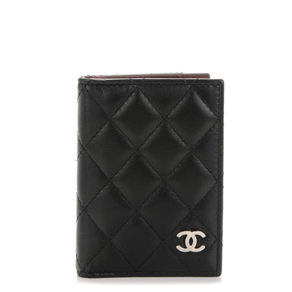Chanel Lambskin Quilted Card Holder Wallet Black 1 of 7