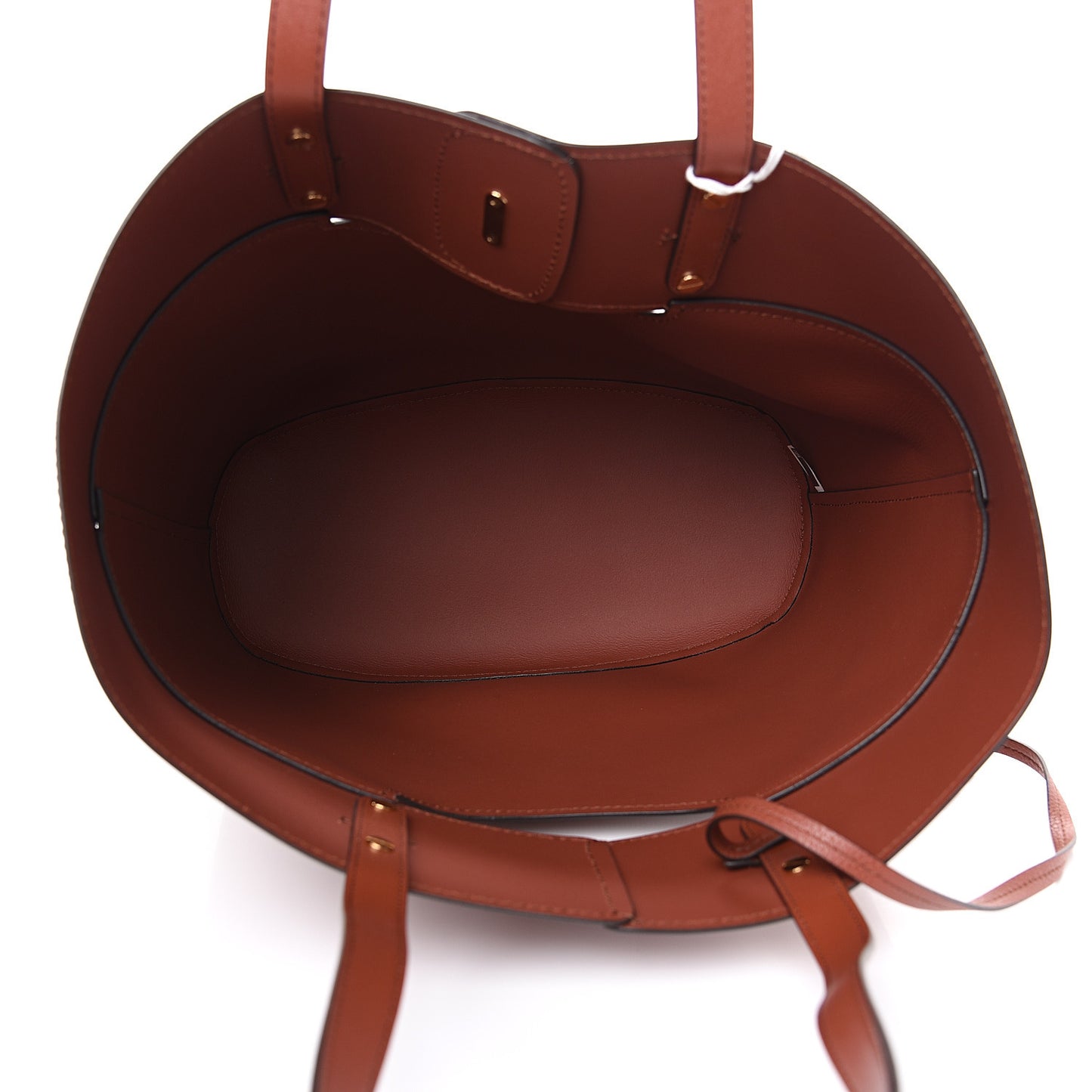 Smooth Grained Calfskin Medium Aby Tote Sepia Brown