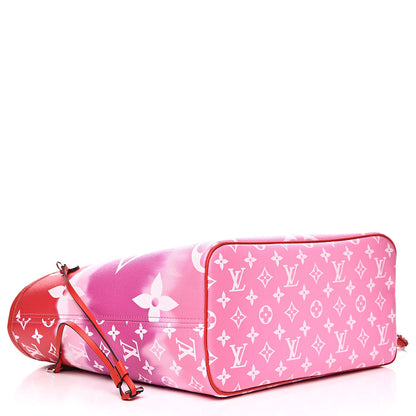 Louis Vuitton Monogram Escale Neverfull MM Rouge 4 of 12