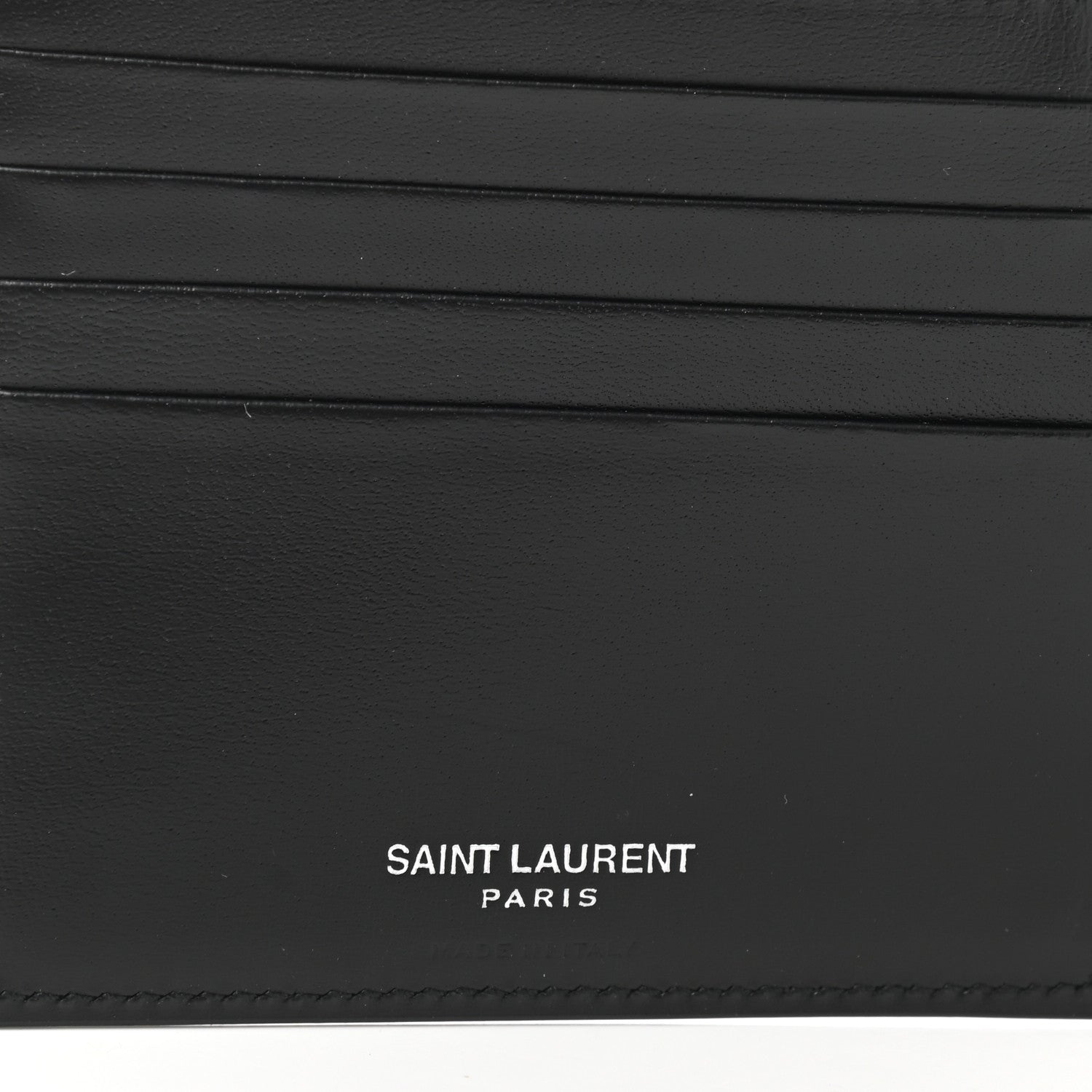 Saint Laurent Matte Calfskin Tiny Cassandre East West Wallet Black 6 of 7