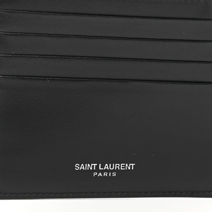 Saint Laurent Matte Calfskin Tiny Cassandre East West Wallet Black 6 of 7
