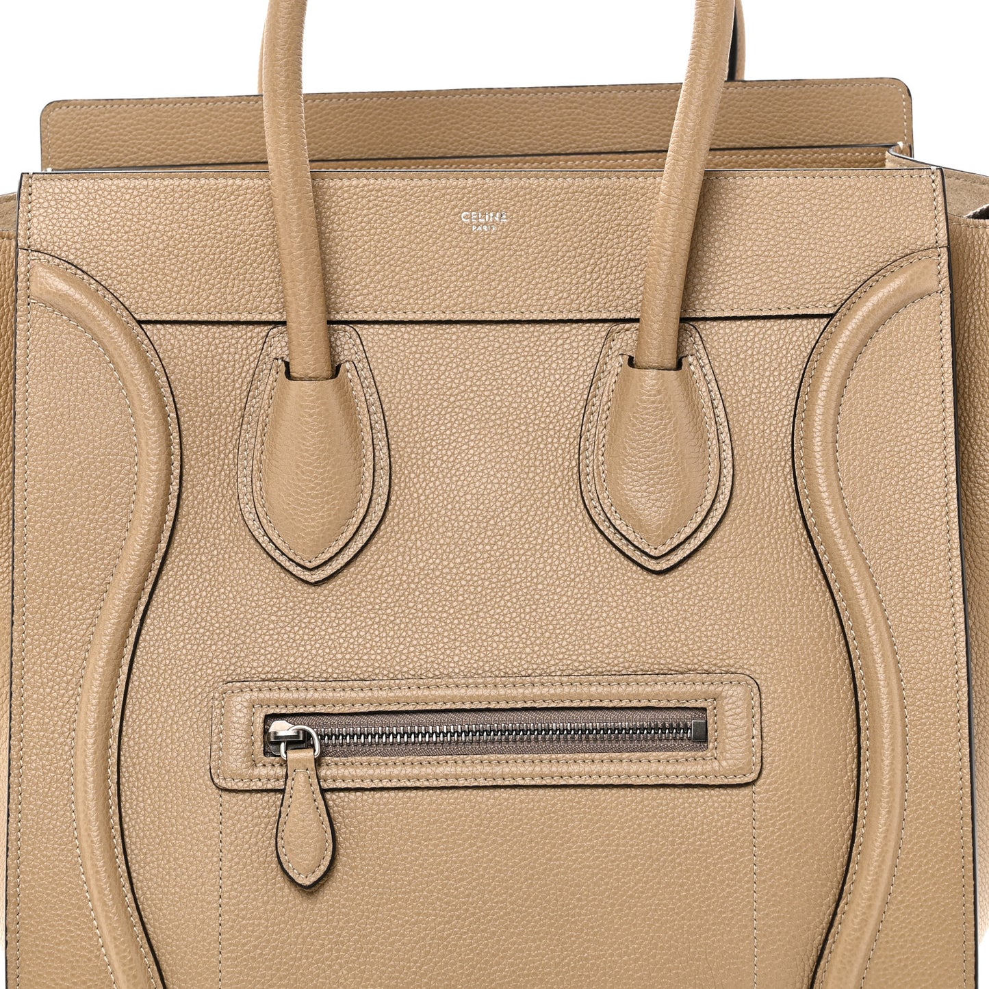 Drummed Calfskin Mini Luggage Dune