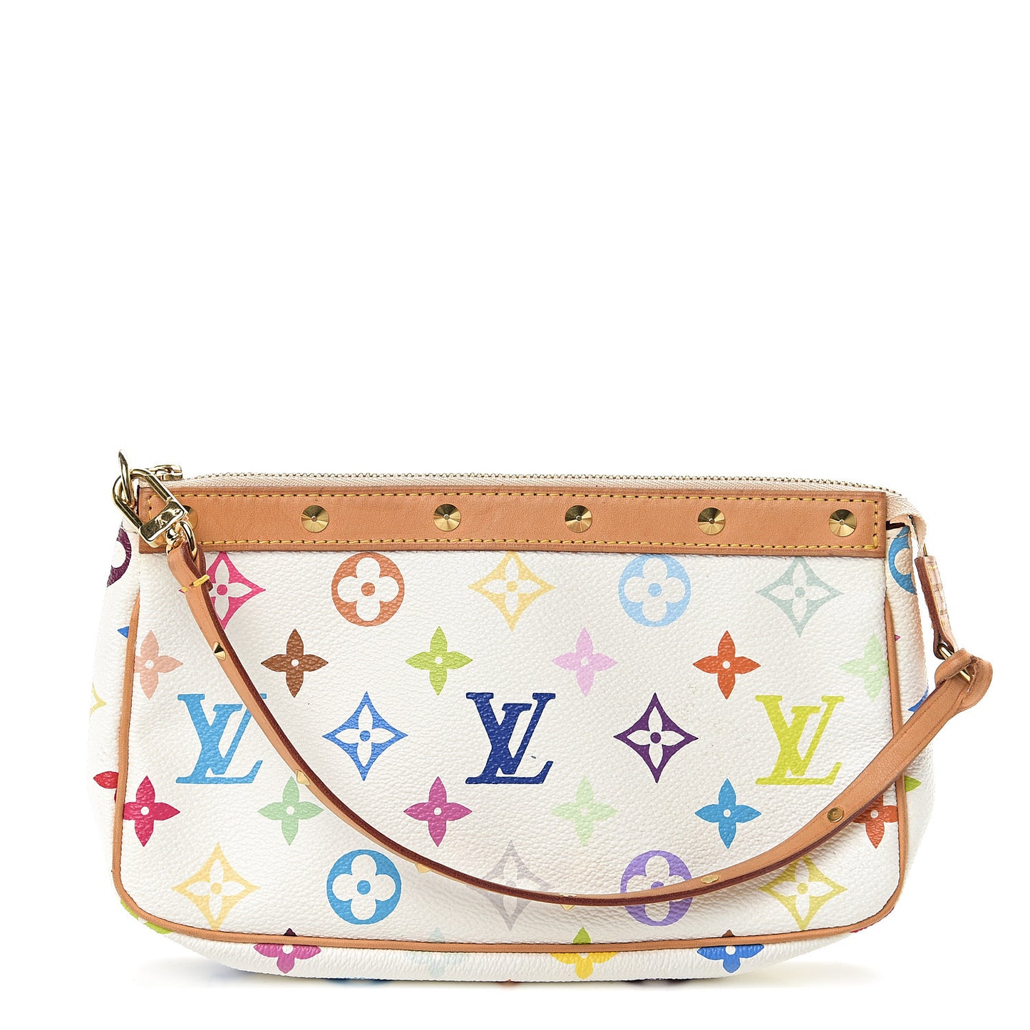 Monogram Multicolor Pochette Accessories White