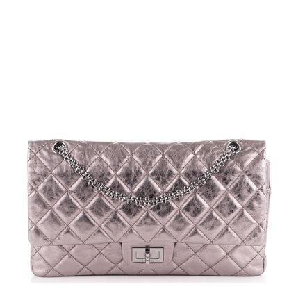 Chanel Metallic Aged Calfskin Quilted 2.55 Reissue 226 Flap Dark Silver 1 of 7