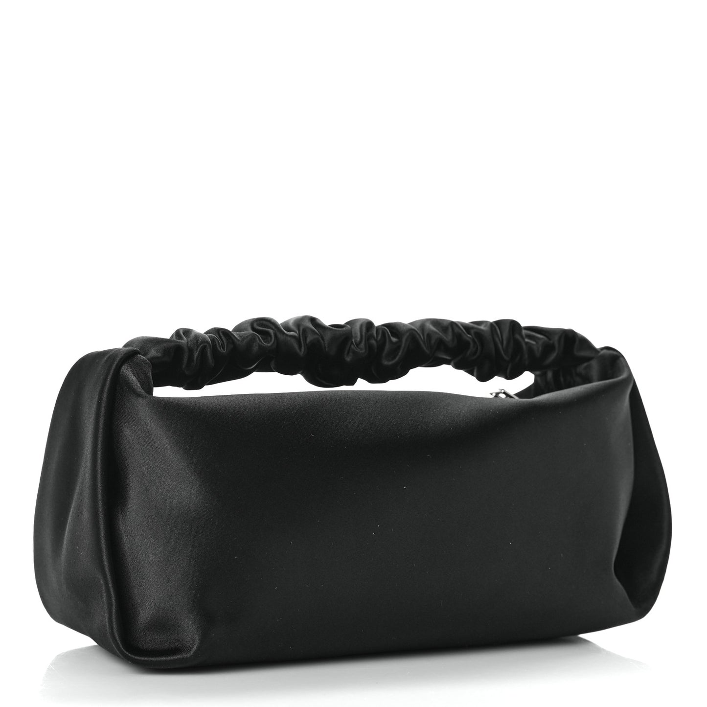 Satin Mini Scrunchie Bag Black