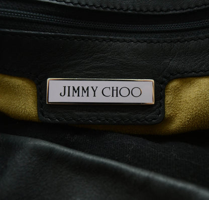 Jimmy Choo Leather Studded Medium Saba Hobo Black 8 of 11