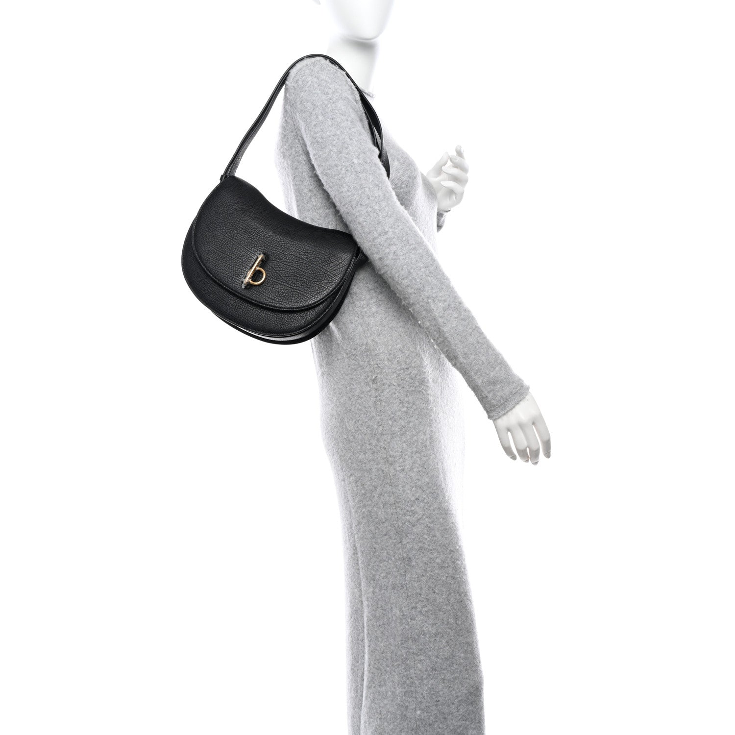 Burberry Calfskin Small Rocking Horse Crossbody Black 2 of 10