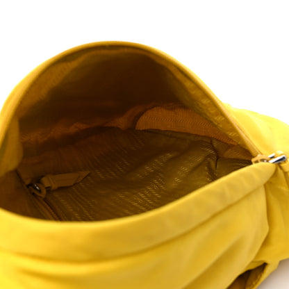 Prada Re-Nylon Vitello Metal Triangle Logo Sling Backpack Giallo 5 of 11