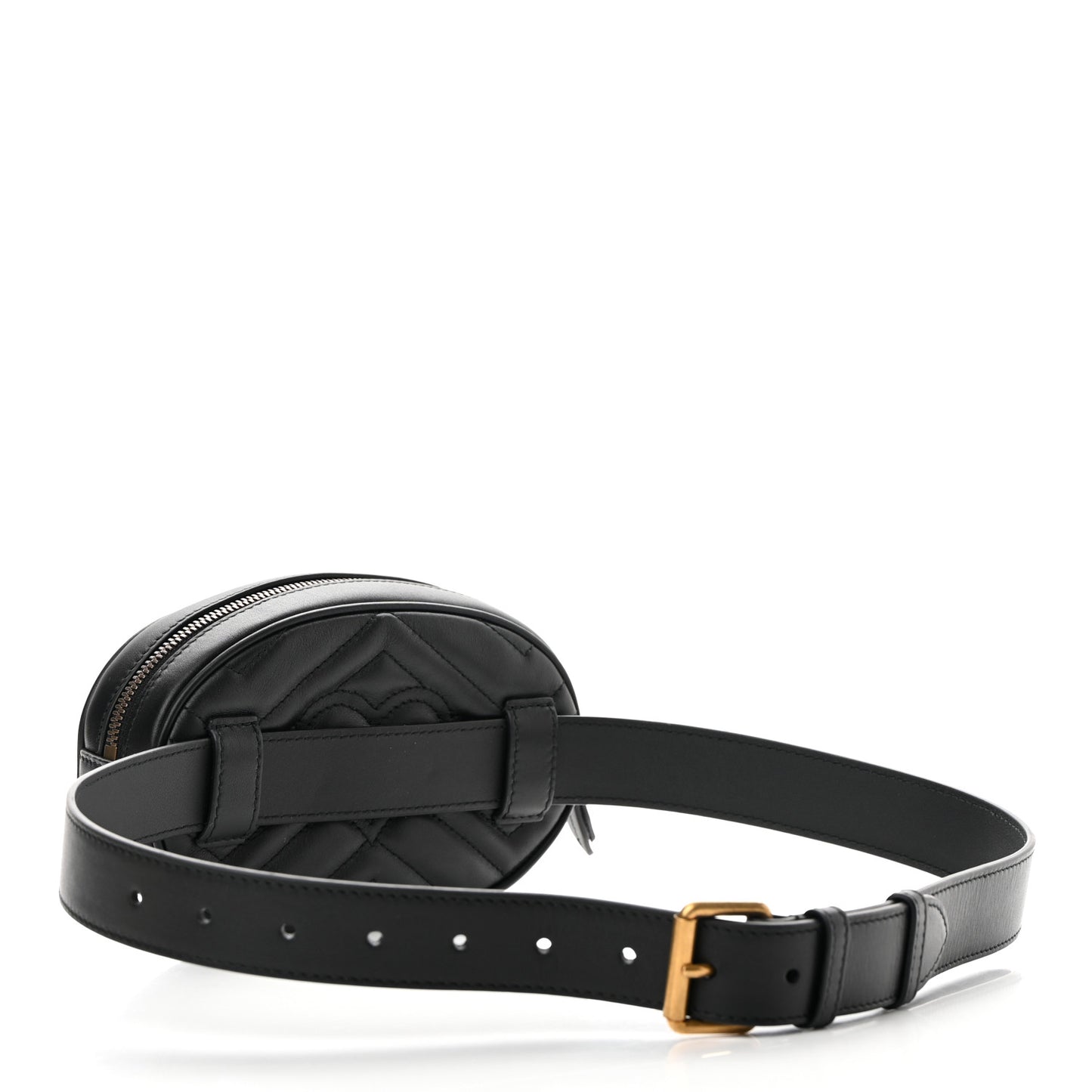 Calfskin Matelasse GG Marmont Belt Bag 85 34 Black