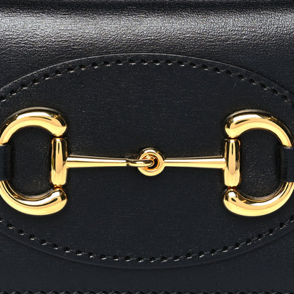 Gucci Boarded Plutone Calfskin Horsebit 1955 Tri Fold Wallet Black 9 of 10