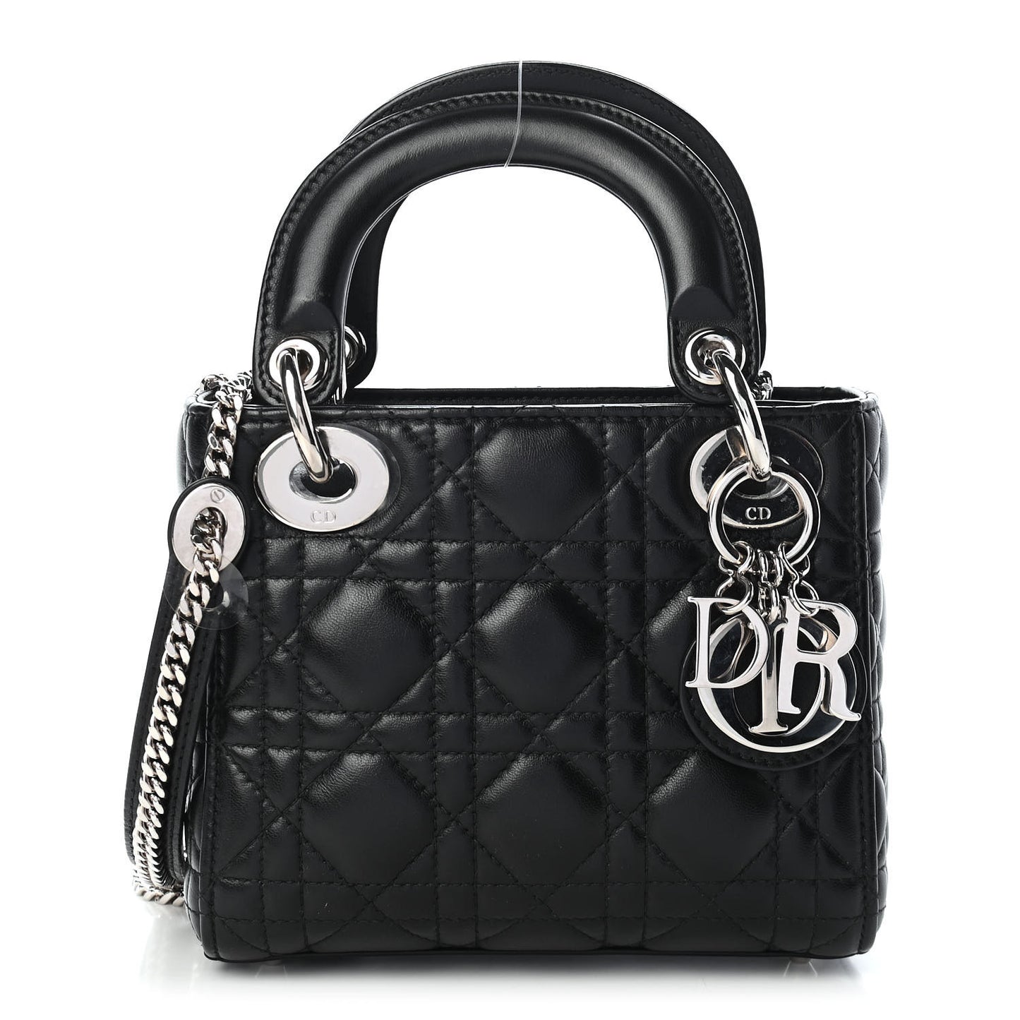 Lambskin Cannage Mini Lady Dior Black