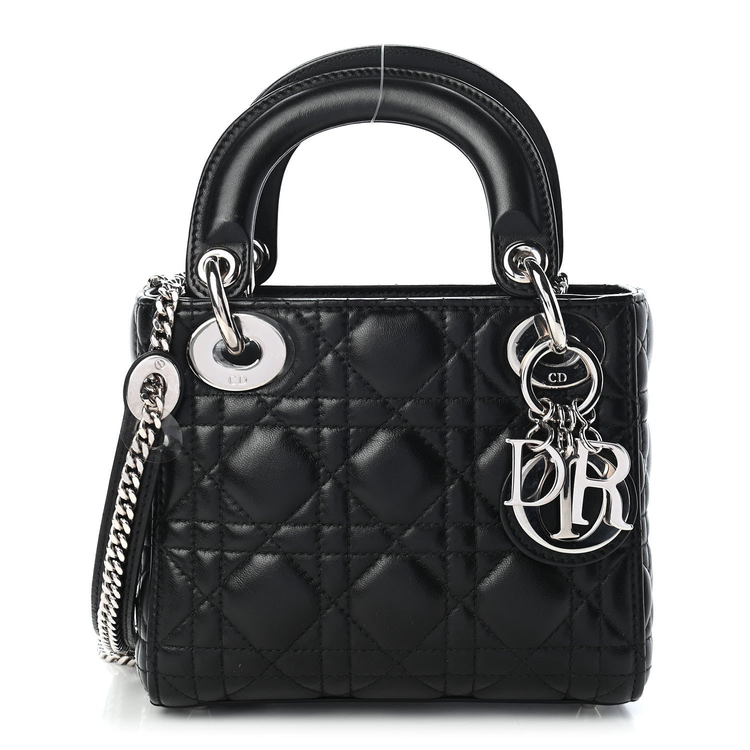 Christian Dior Lambskin Cannage Mini Lady Dior Black 1 of 8