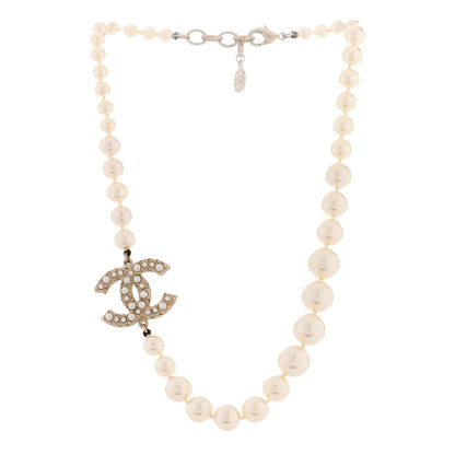 Chanel Pearl CC 100th Anniversary Necklace Light Gold 3 of 8