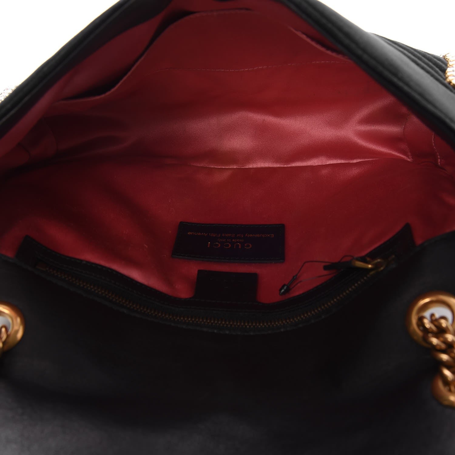 Gucci Velvet Matelasse Crystal Medium GG Marmont Shoulder Bag Black 5 of 9