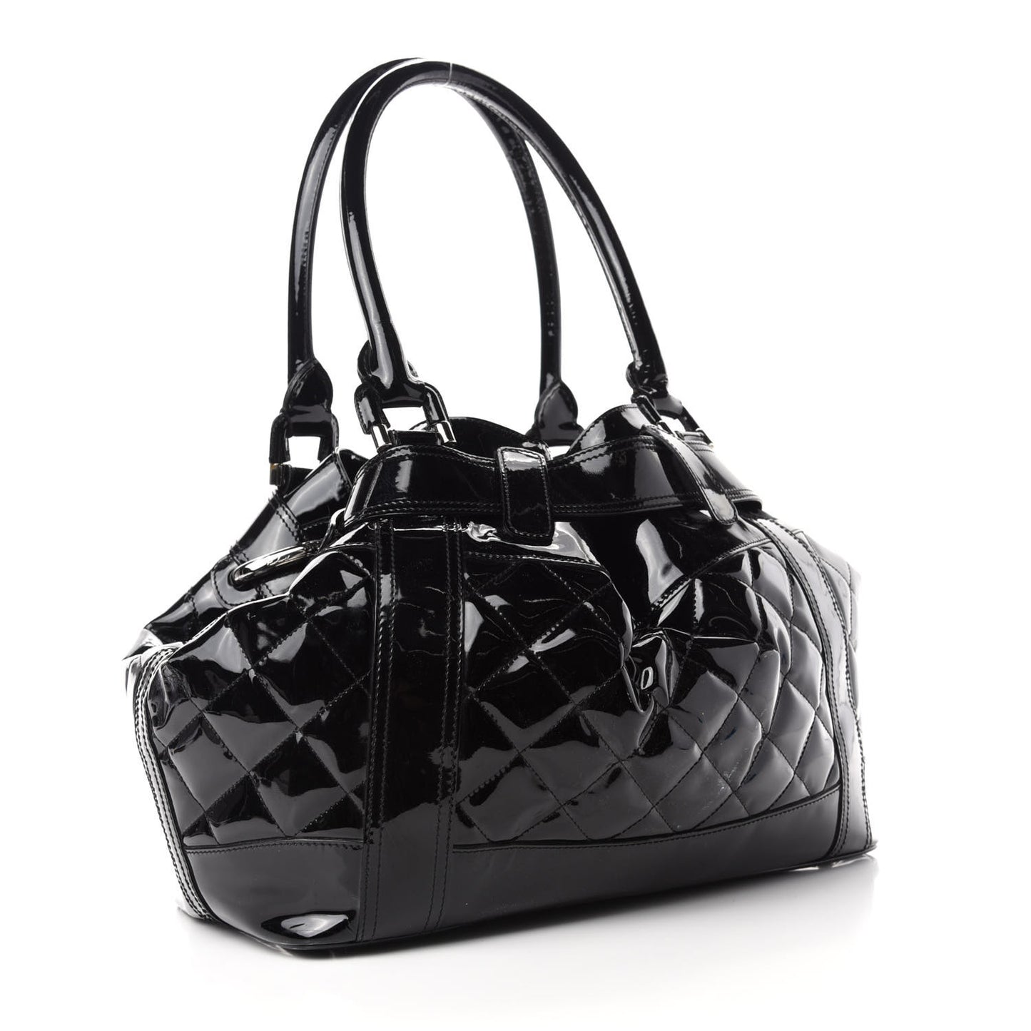 Patent Quilted Beaton Black