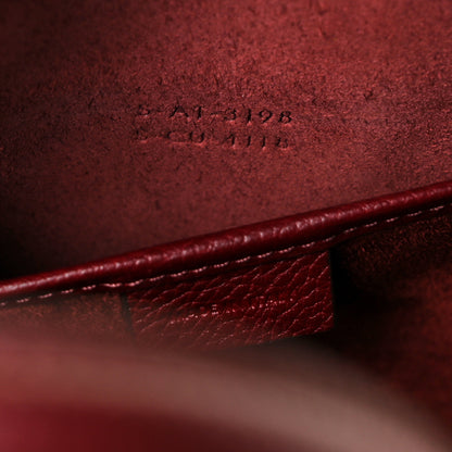 Celine Drummed Calfskin Nano Luggage Light Burgundy 6 of 10