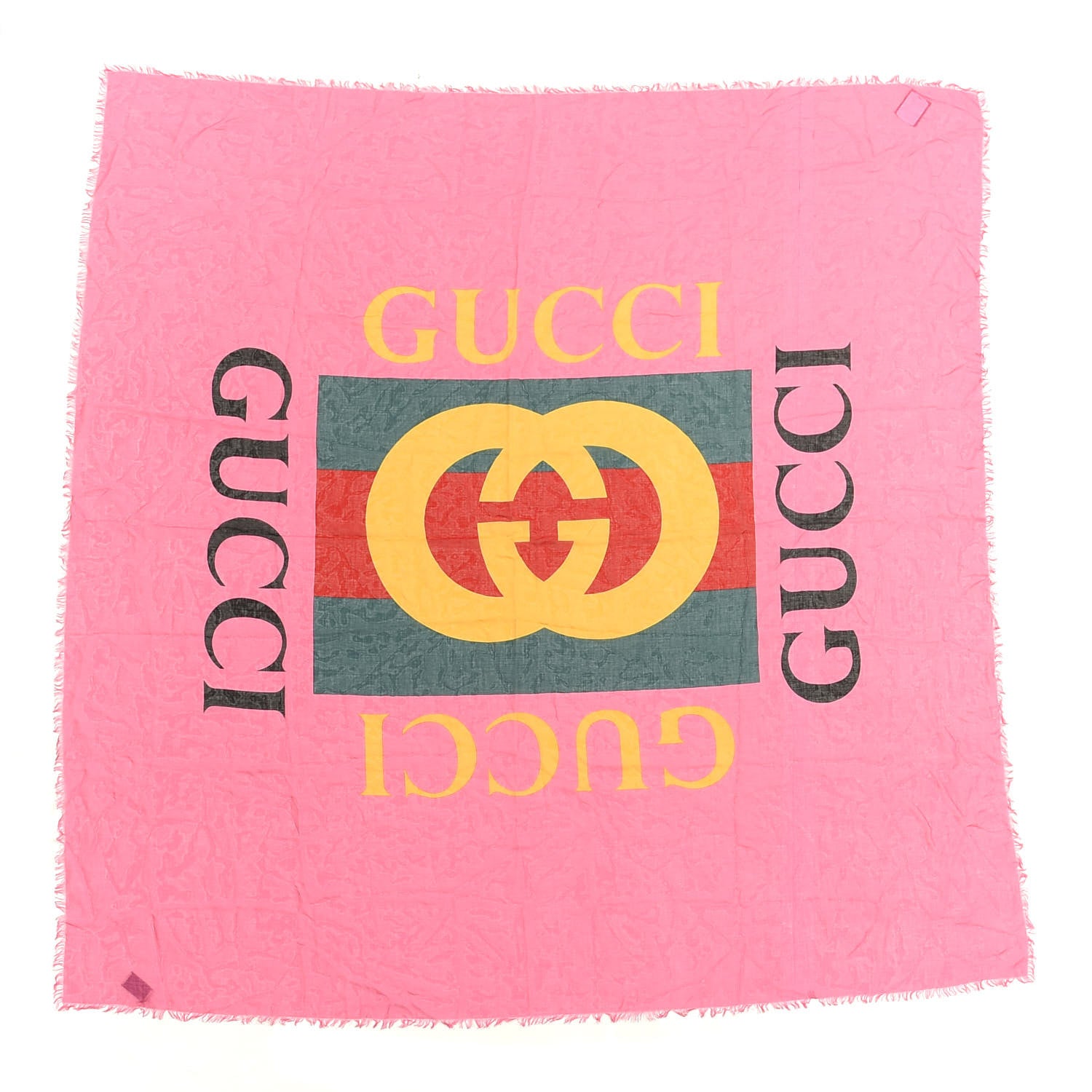 Gucci Modal Silk Gucci Two Shawl Fuxia 1 of 4