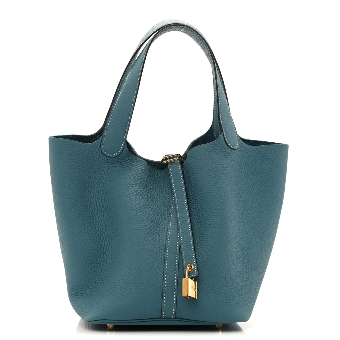 Taurillon Clemence Picotin Lock 22 MM New Bleu Jean