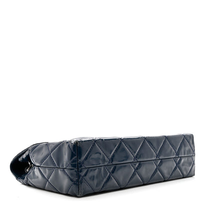 Chanel Vinyl Quilted In the Business Flap Bag Navy Blue 4 of 12