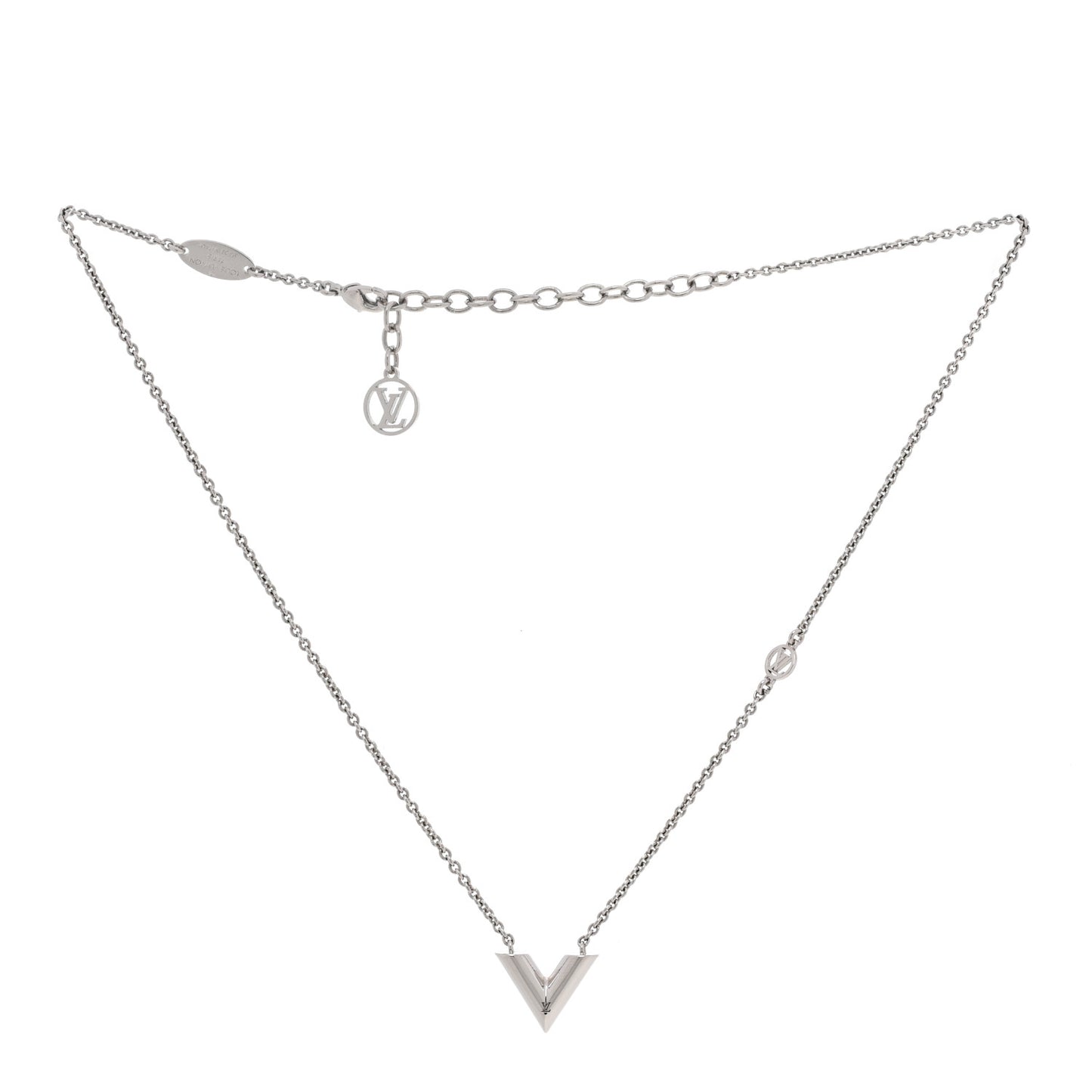 Metal Essential V Supple Necklace Silver