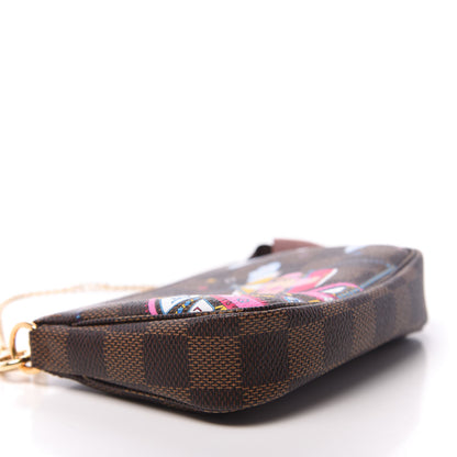 Louis Vuitton Damier Ebene 2020 Christmas Animation Big Wheel Mini Pochette Accessories Rose Ballerine 7 of 10