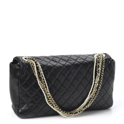 Chanel Lambskin Quilted Medium Westminster Pearl Flap Black 2 of 10
