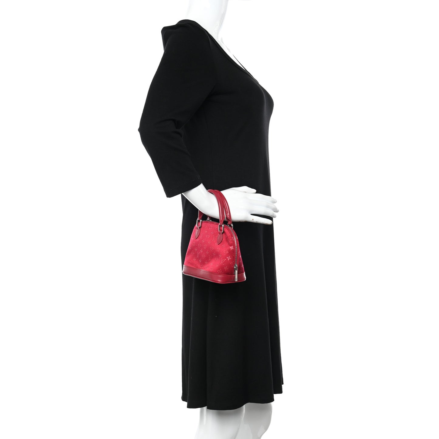 Satin Monogram Little Alma Rouge