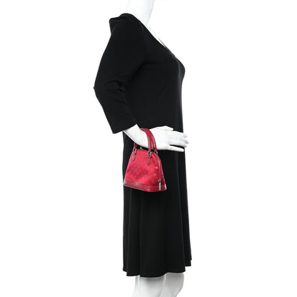 Louis Vuitton Satin Monogram Little Alma Rouge 2 of 9