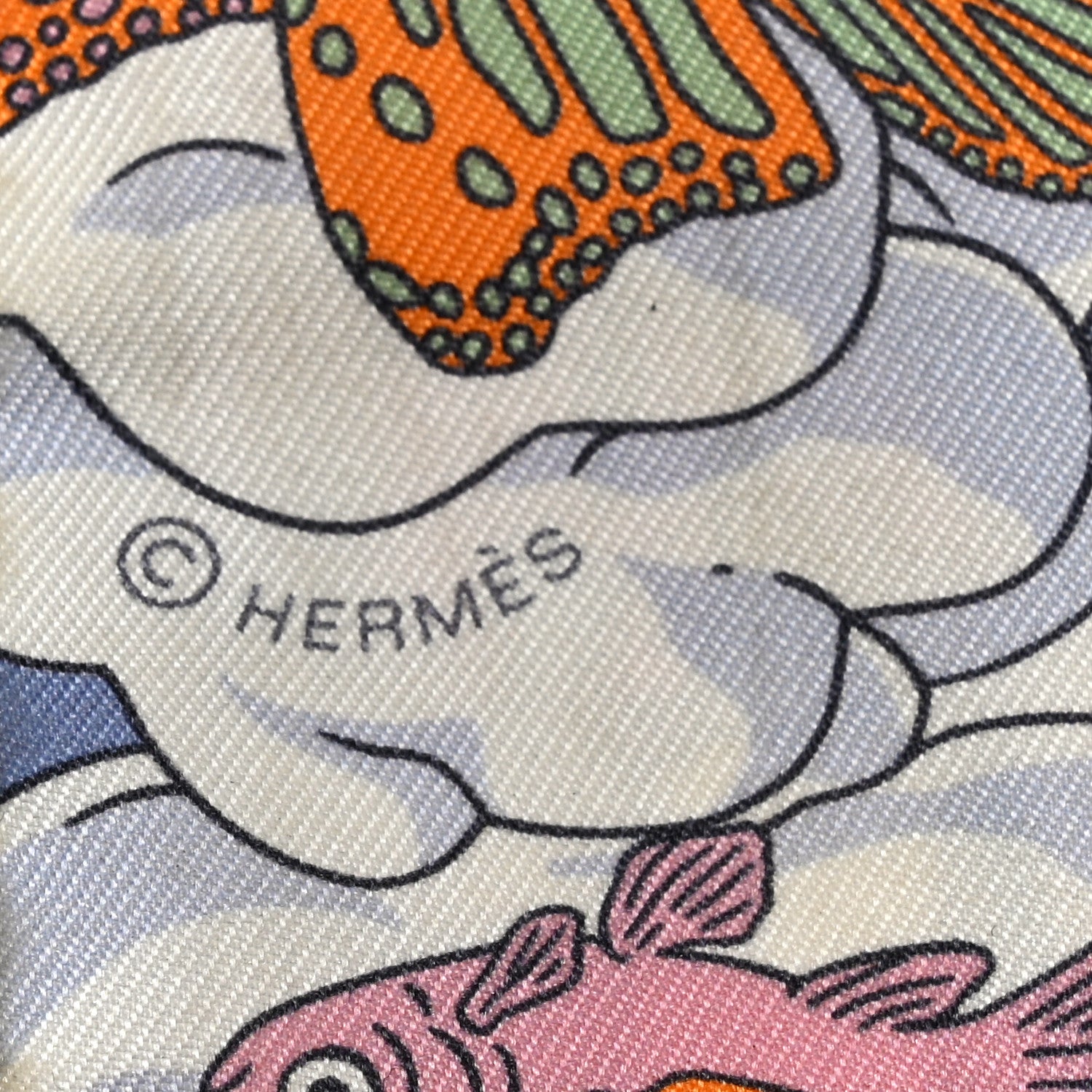 Hermes Silk Sur Mon Nuage Twilly Bleu Black Mauve 3 of 5