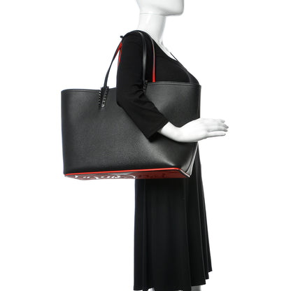 Christian Louboutin Calfskin Spikes East West Cabata Tote Black 2 of 10