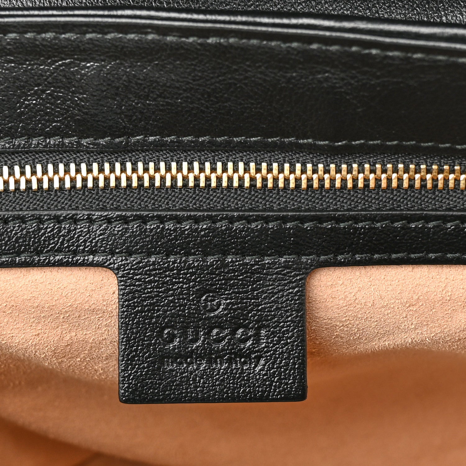 Gucci Monogram Azalea Calfskin Matelasse Diagonal Small GG Marmont Top Handle Shoulder Bag Beige Ebony Black 9 of 10