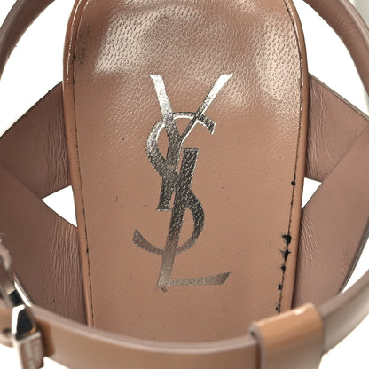 Saint Laurent Patent Tribute 105 Platform Sandals 37 Nude Powder 8 of 8