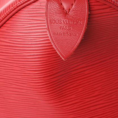 Louis Vuitton Epi Keepall 55 Castillan Red 6 of 14