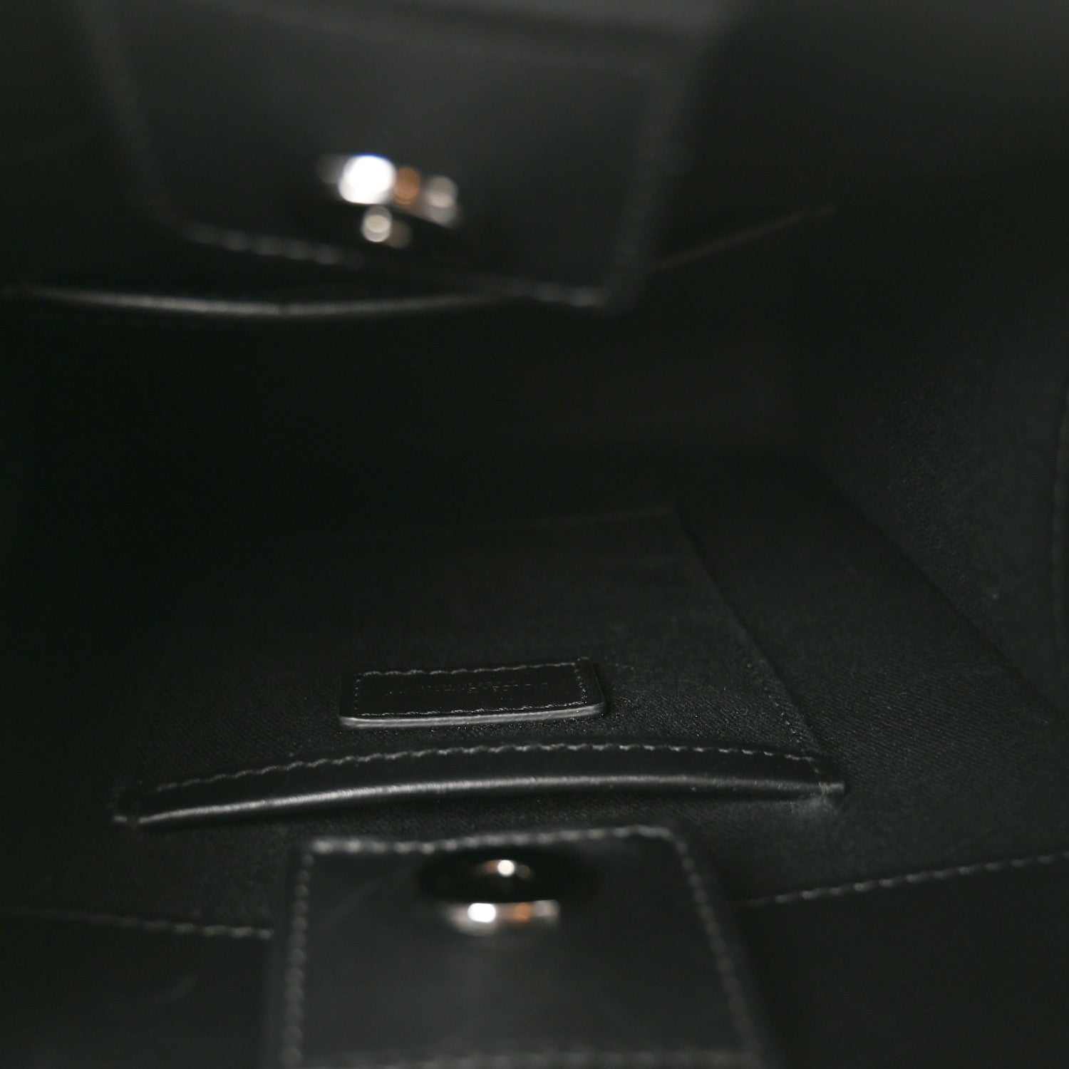 Dolce & Gabbana Denim Patchwork Small Logo Shopper Tote Black 5 of 9
