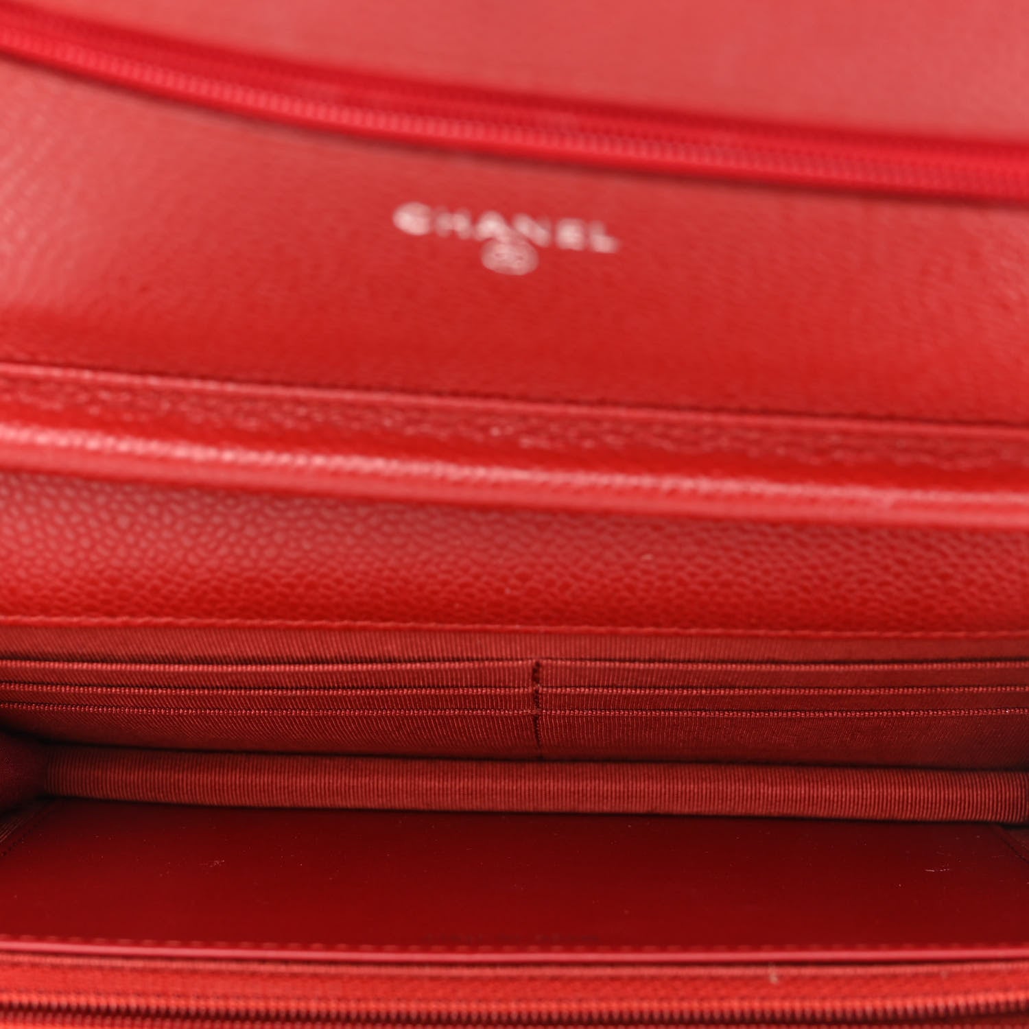 Chanel Caviar Quilted Wallet On Chain WOC Red 5 of 11