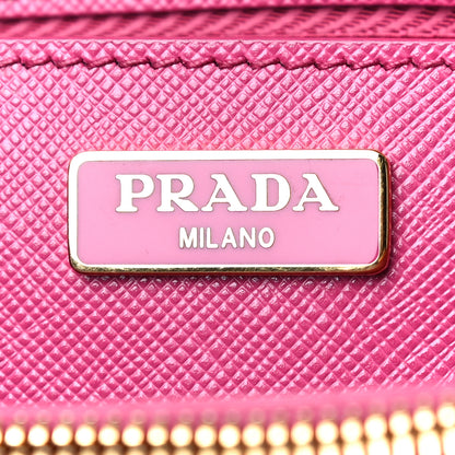 Prada Saffiano Lux Micro Galleria Double Zip Tote Fuxia 8 of 12