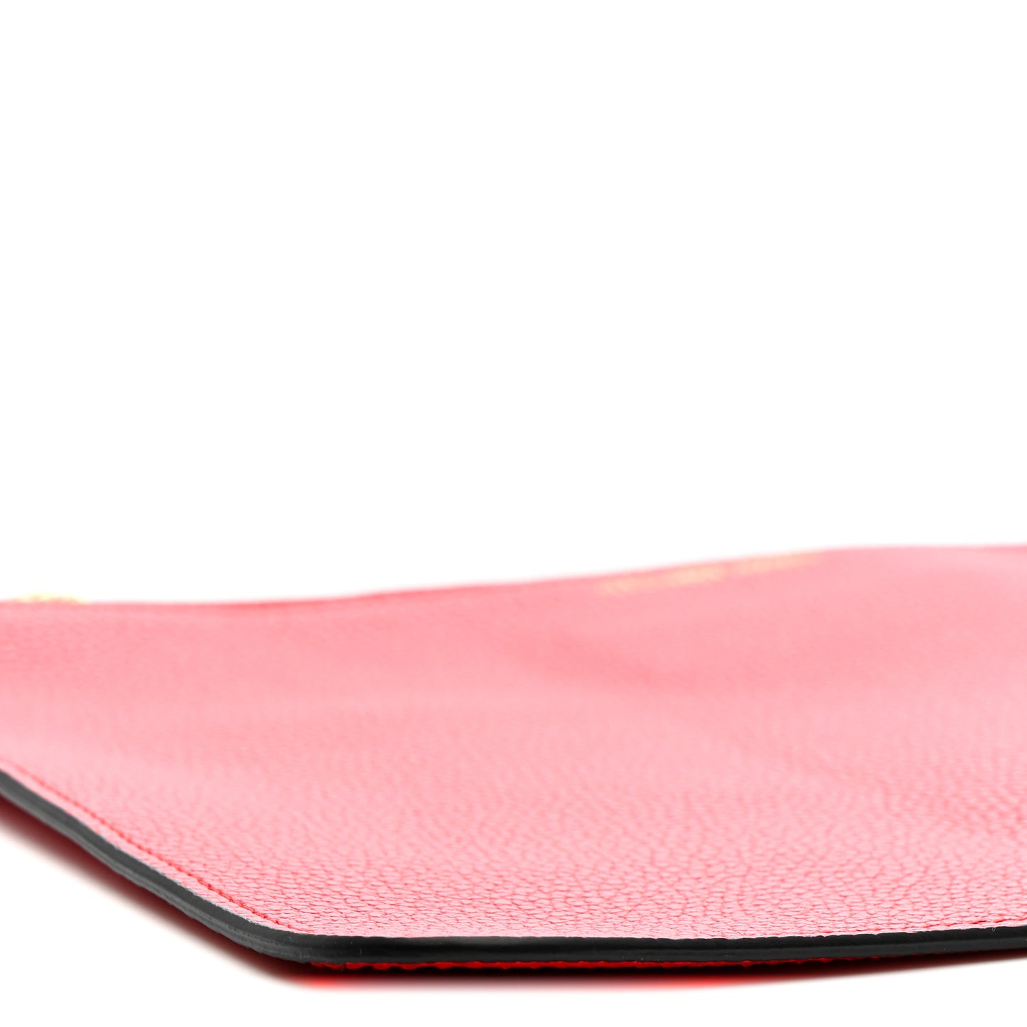 Calfskin Skull Zip Pouch Red