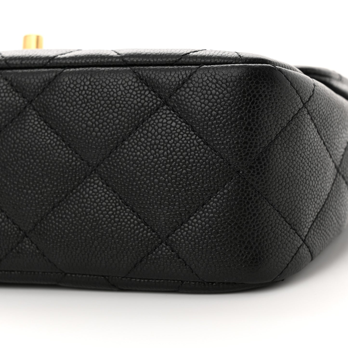 Caviar Quilted Sweetheart Flap Black