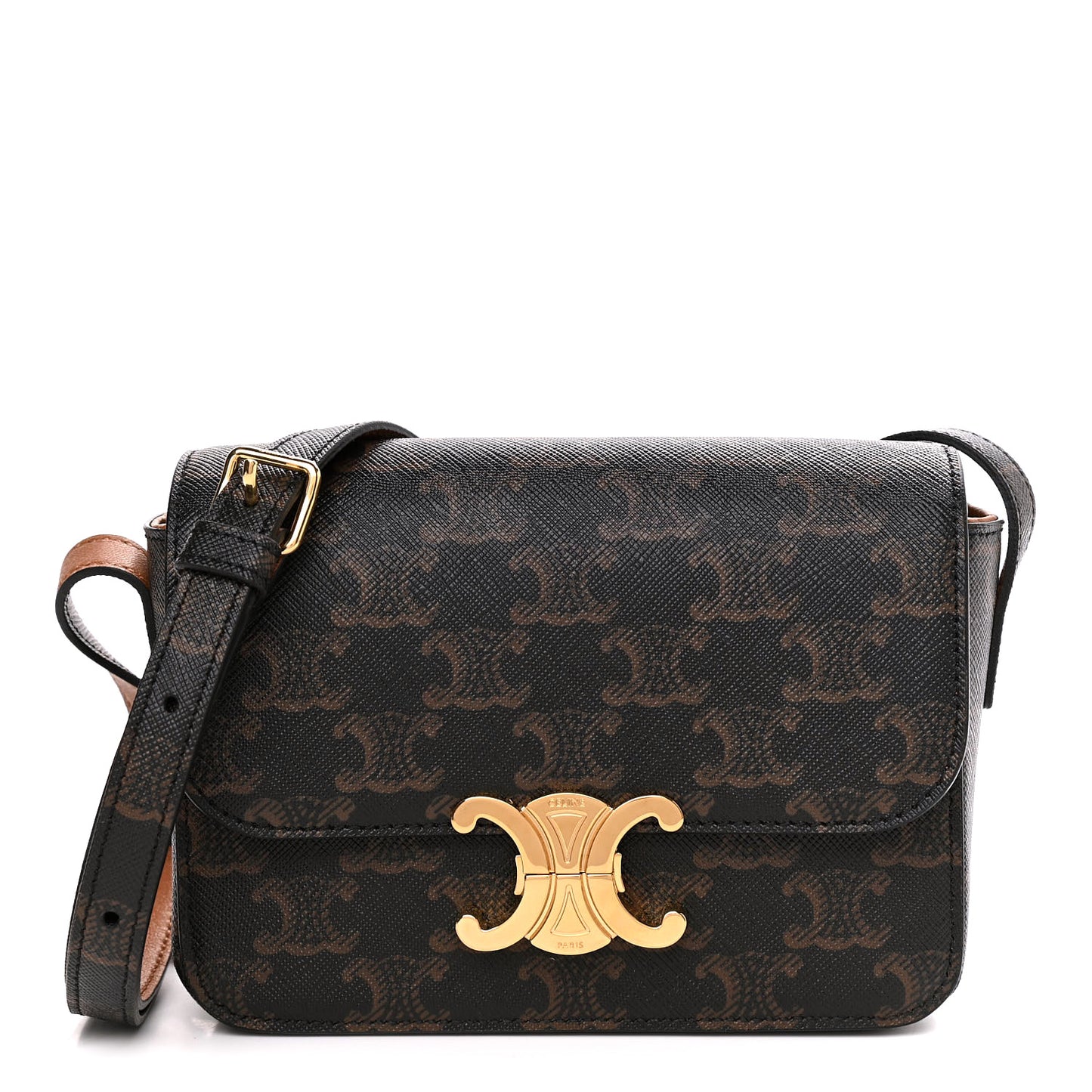 Canvas Calfskin Nano Triomphe Tan