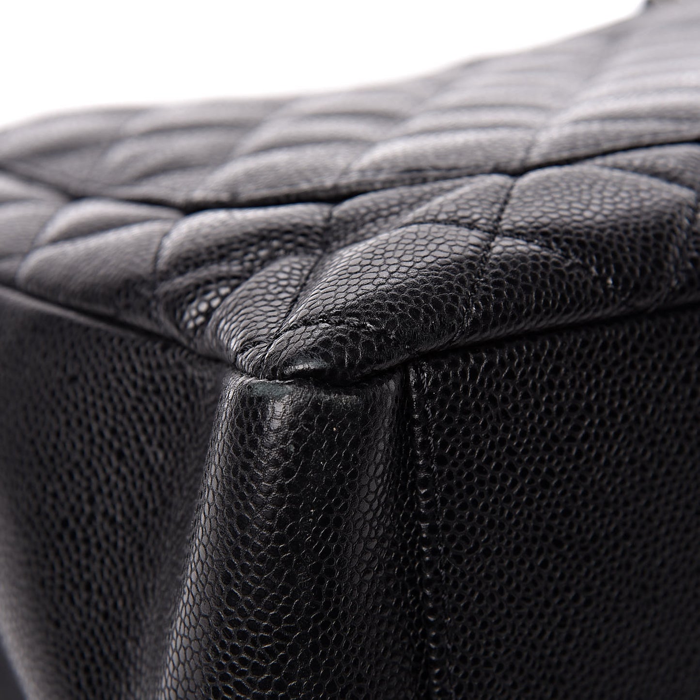 Caviar Quilted Grand Shopping Tote GST Black